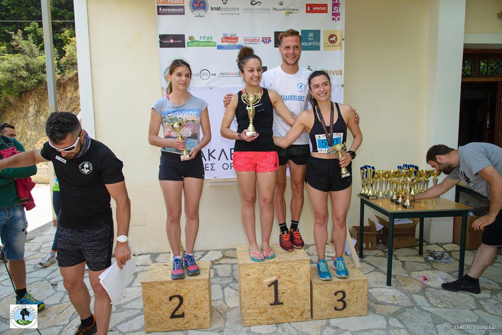 Eleni Akrida on the third podium of the winners